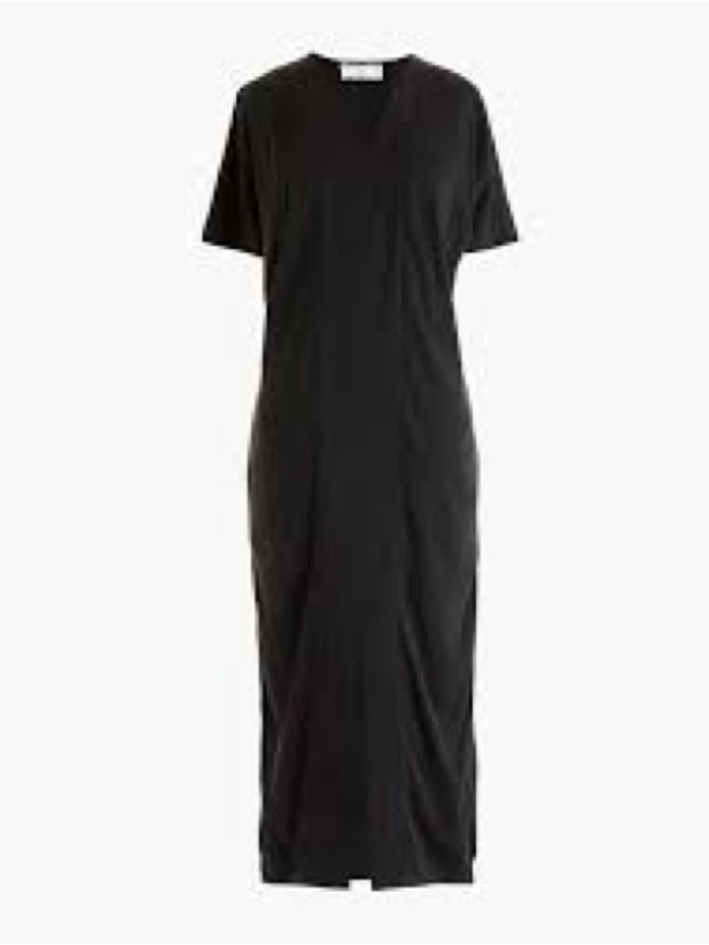 Universal Standard Black Short-Sleeve Maxi Dress